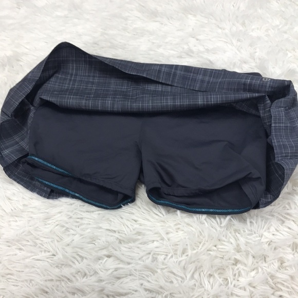 Lululemon Speed Skirt Coal Pig Pink Shale Stripe - Picture 8 of 8